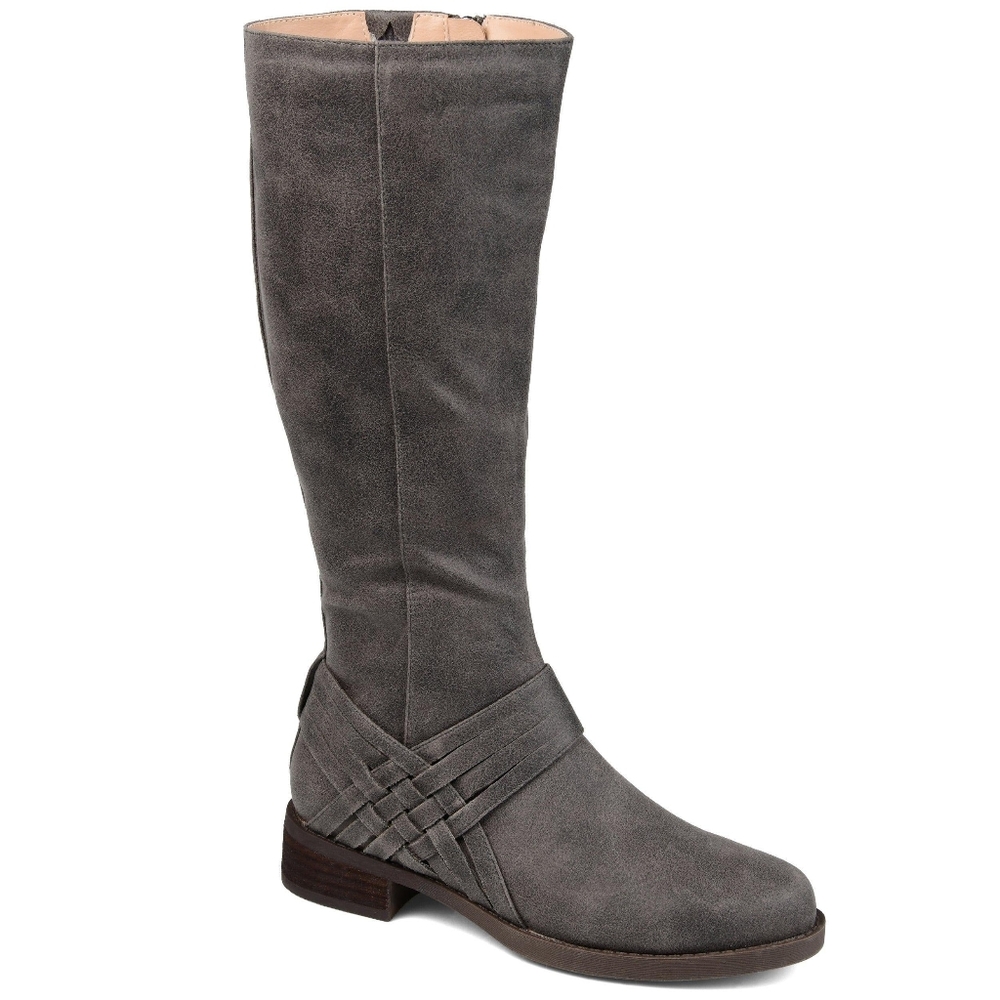 Journee Collection Meg Grey Knee High Boot. Size 11-WC